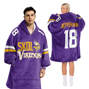 Skol JJ 18 Minnesota Football Unisex Blanket Hoodie