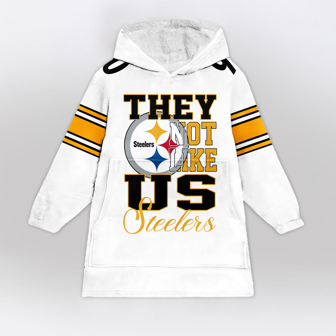 They Not Like Us 90 Pittsburgh Football Unisex Blanket Hoodie