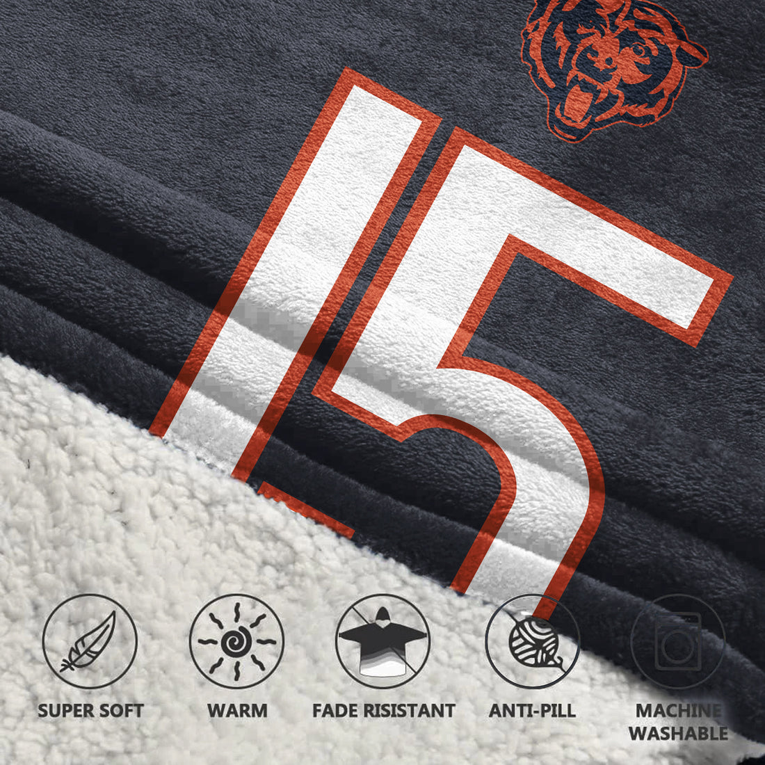 R.O 15 Chicago Football Unisex Blanket Hoodie