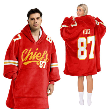 T.K 87 Kansas City Football Unisex Blanket Hoodie