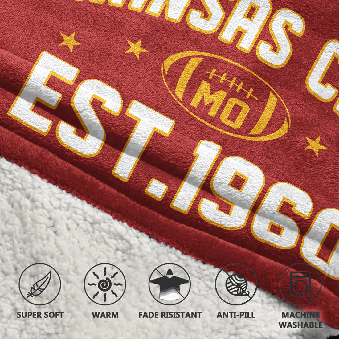 PM 15 Kansas City Football Unisex Blanket Hoodie