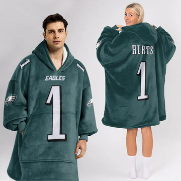 #1 Philadelphia Football Unisex Blanket Hoodie