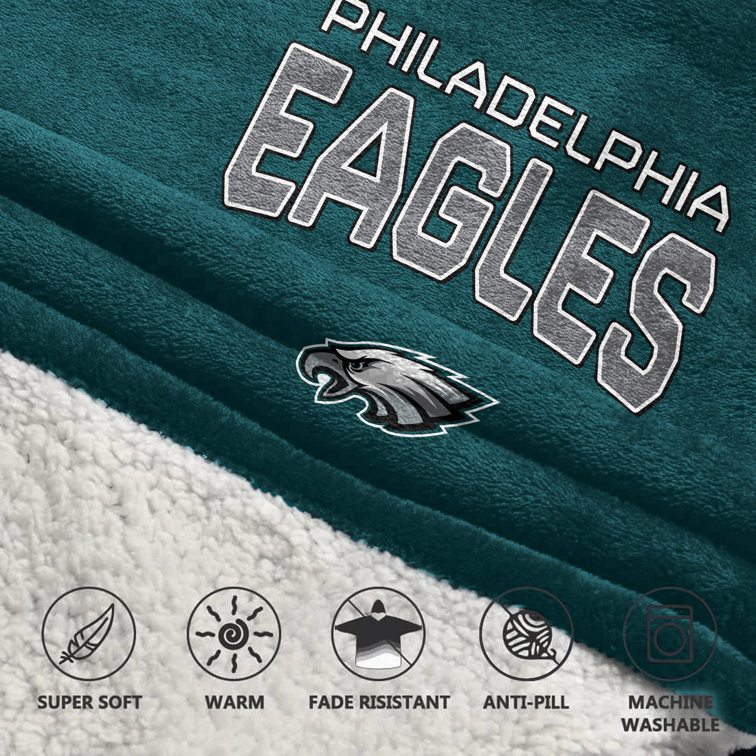 #1 Philadelphia Football Unisex Blanket Hoodie