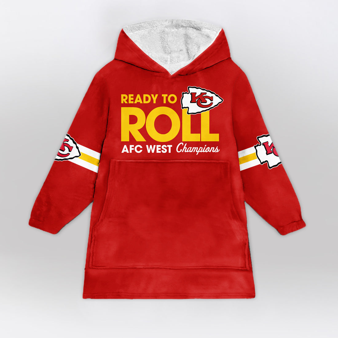 Ready To Roll Kansas City Football Unisex Blanket Hoodie