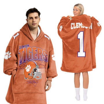 Adult Clemson Football Unisex Blanket Hoodie