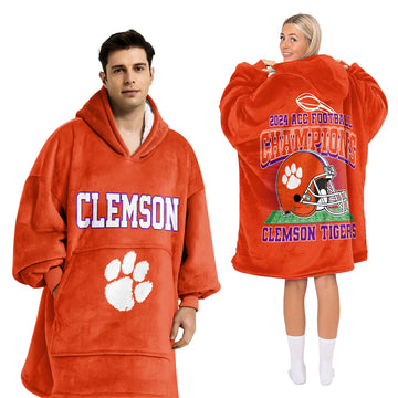 Adult Clemson Football Unisex Blanket Hoodie