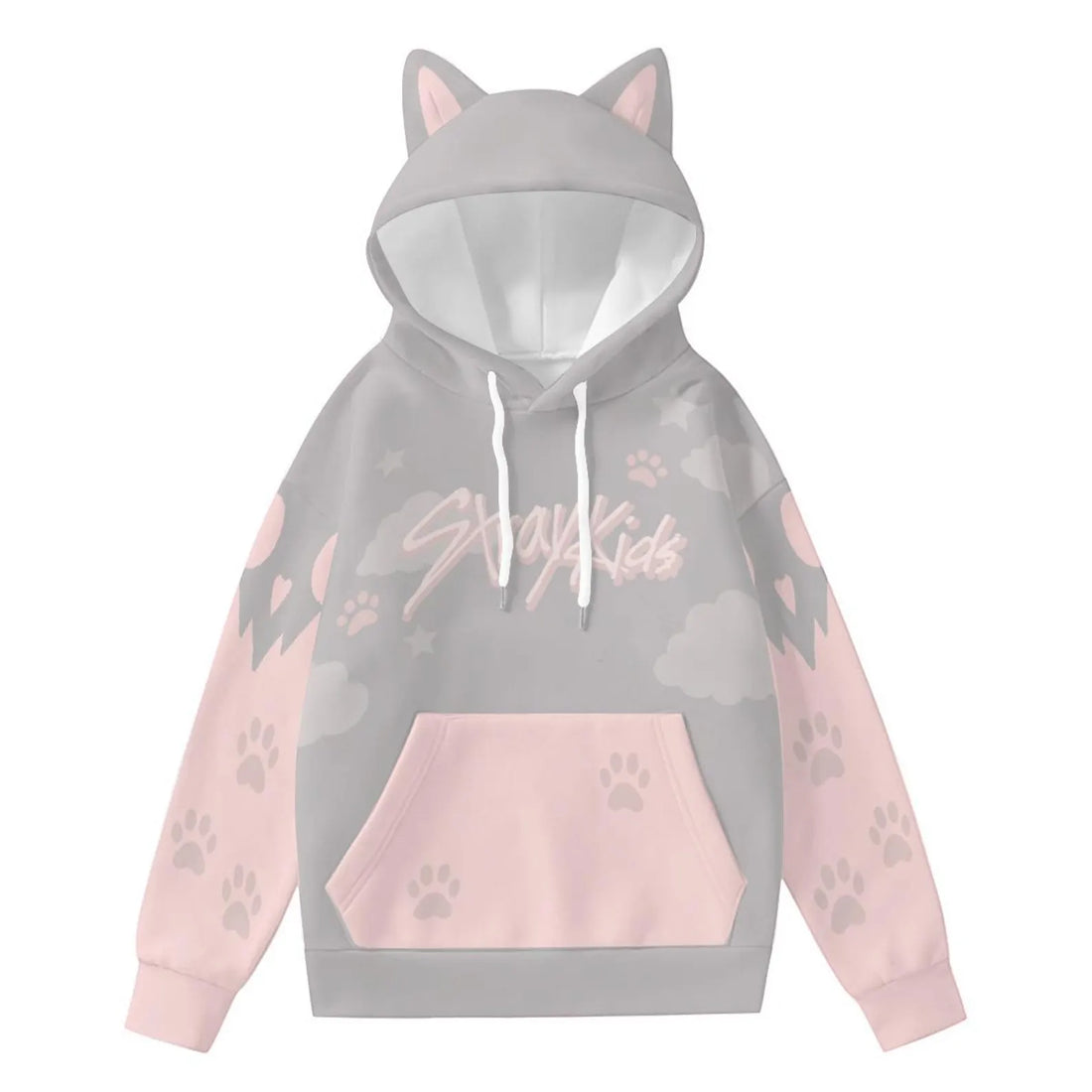 Stray Kids Leebit Hoodie with Cat Ears – Kpop Lee Know SKZOO Cute Cosplay Kawaii Sweatshirt Gift for Fans