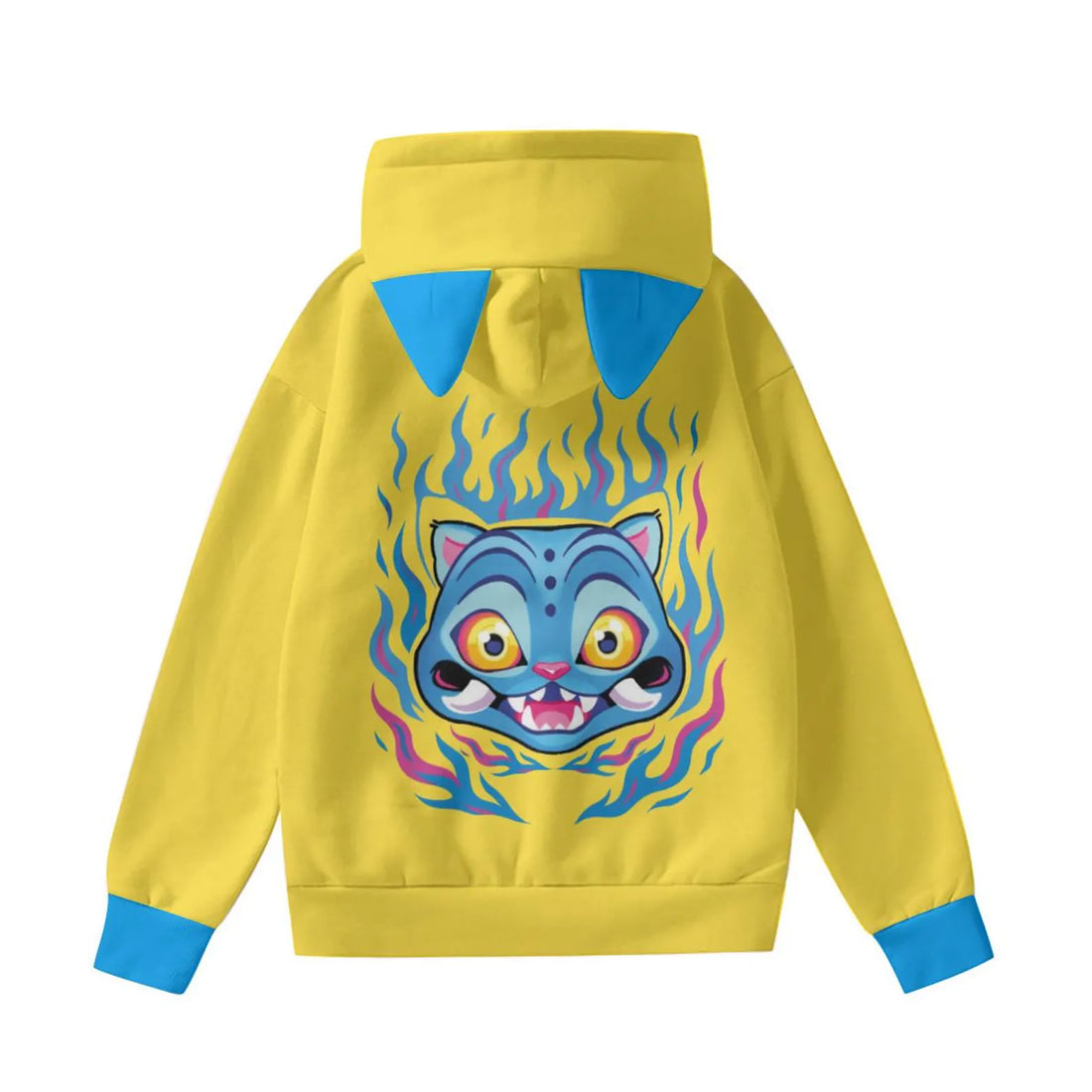 Derpy Tiger Cat Ear Hoodie Kpop Anime Kawaii Streetwear