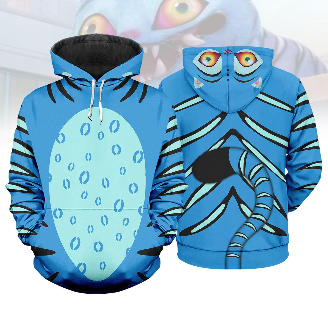 Kpop Demon Hunters Cosplay Hoodie, Derpy Tiger Costume Hoodie, Tiger Demon Costume Shirt, Huntrix Kpop Cosplay Outfits, K-pop Movie