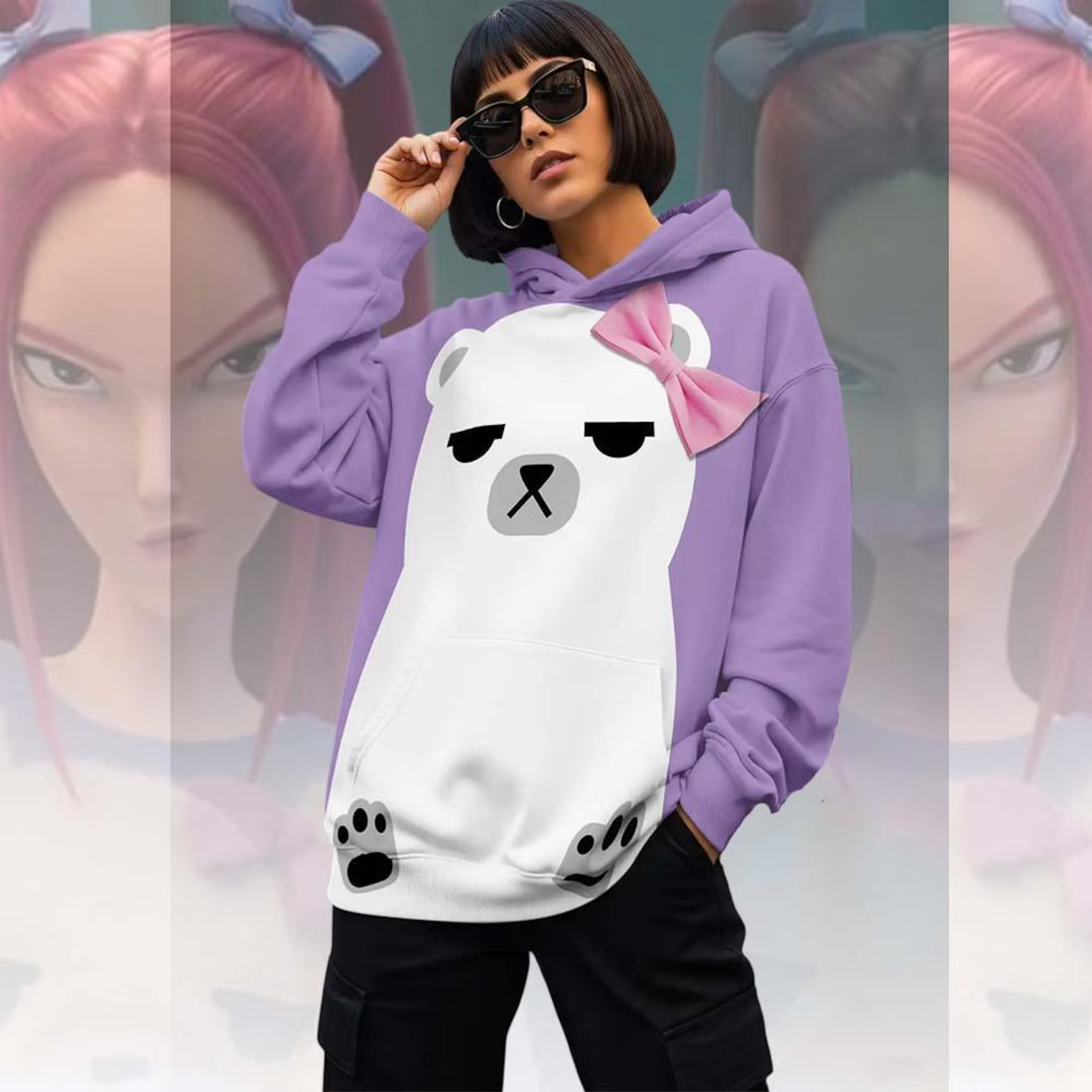 Kpop Girls Mira Polar Bear Costume Shirt, Mira Demon Hunters Cosplay Hoodie, Halloween Costume Clothing For Adult And Kids