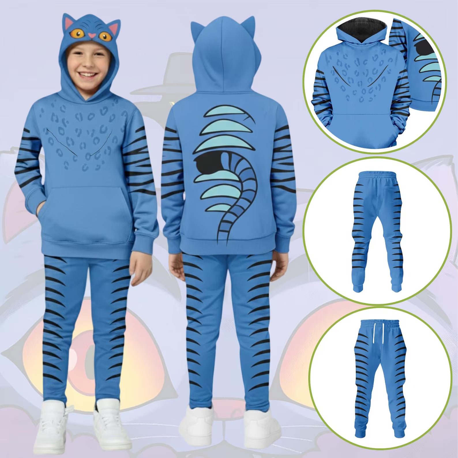 Kpop Demon Hunters Tiger Costume Hoodie Jogger, Derpy Tiger Hoodie, Derpy Tiger Costume Hoodie, Kpop Tiger Hoodie, Halloween Costume