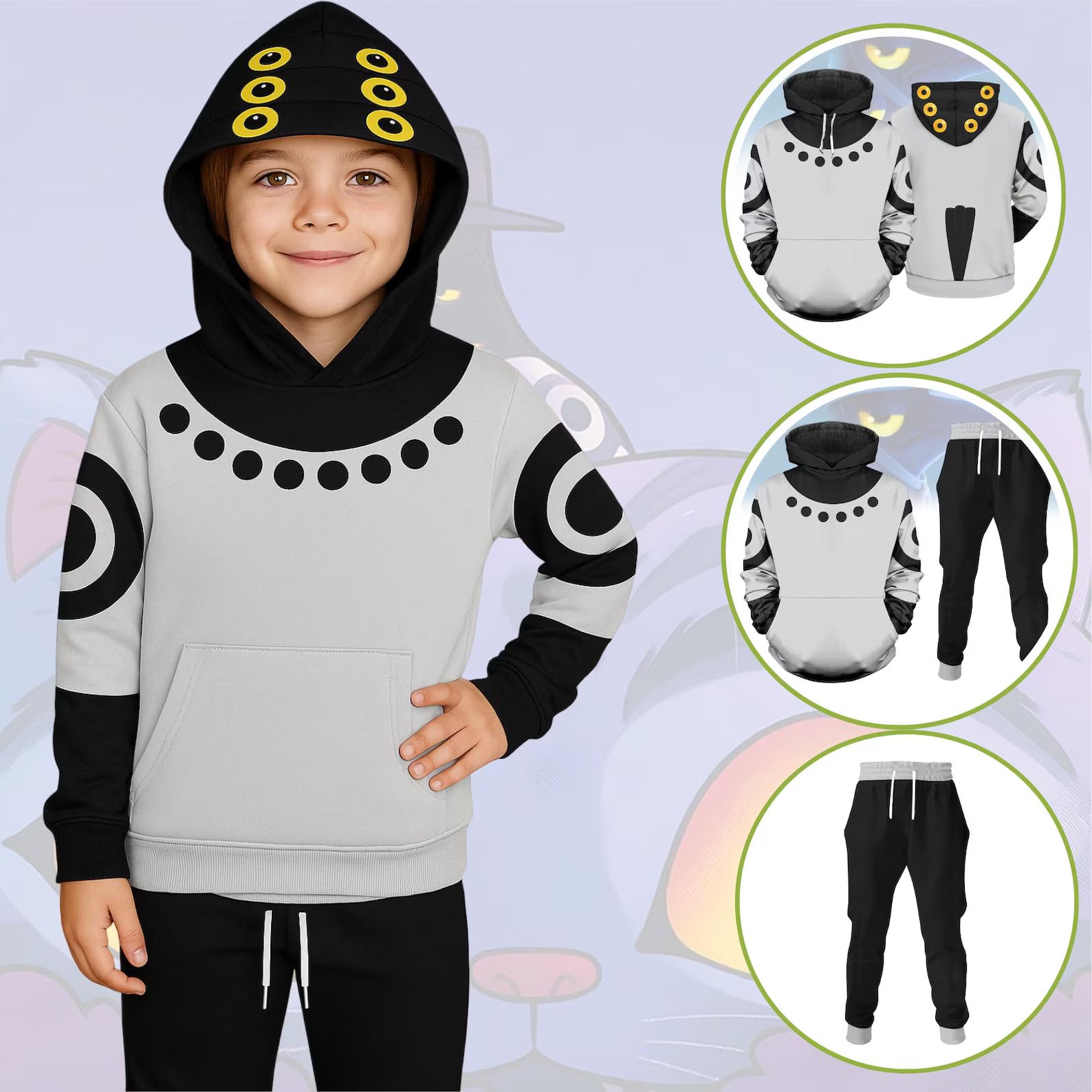 Sussy Demon Hunters Costume Hoodie Jogger, Derpy Tiger and Sussie Bird Cosplay Hoodie, Kpop Demon Hunters, Saja Boys Cosplay Gift