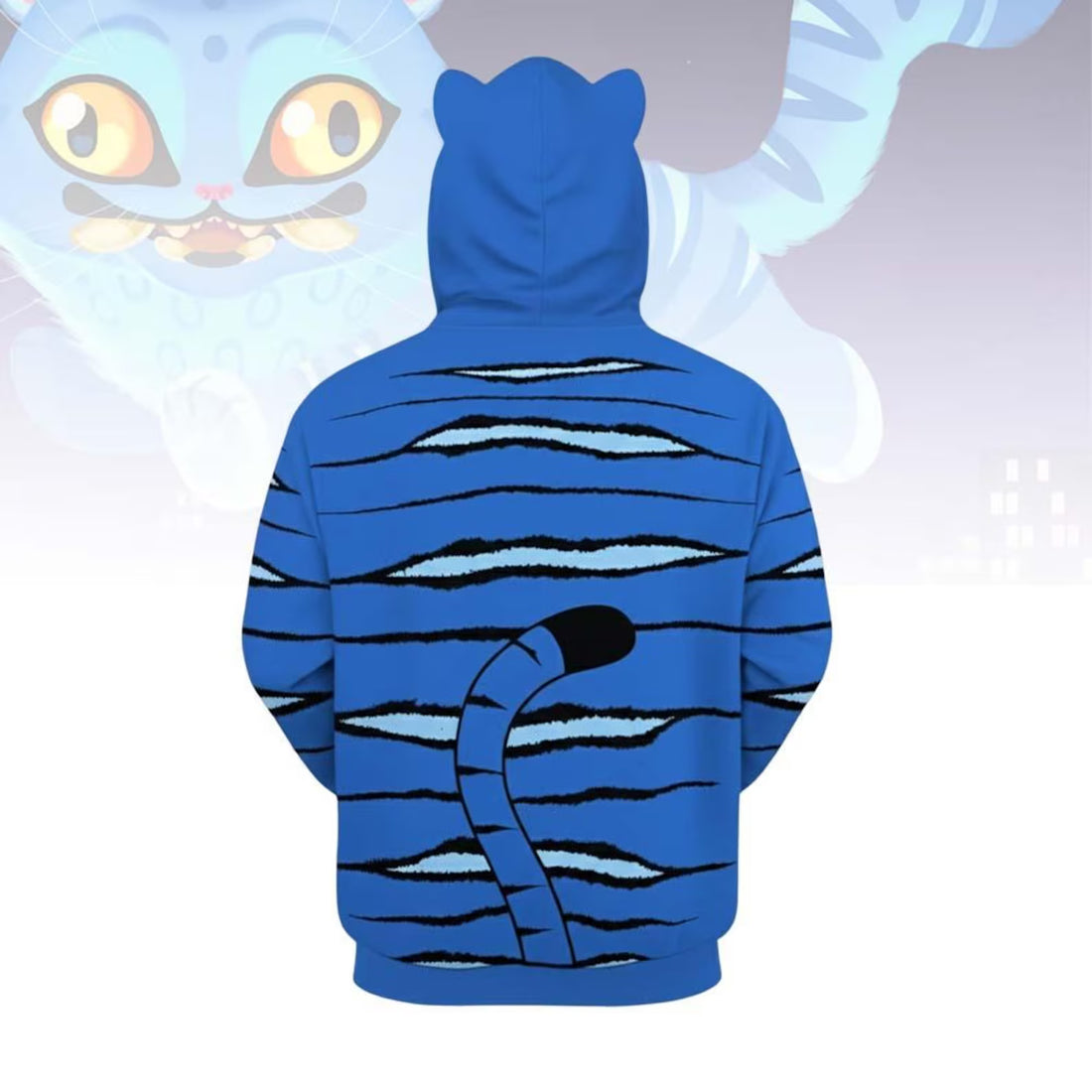 Derpy Tiger Costume Zip Hoodie, Kpop Demon Hunters Shirt, Derpy Huntrix Kpop Cosplay Hoodie, K-pop Movie Gift, Halloween Tiger Costume