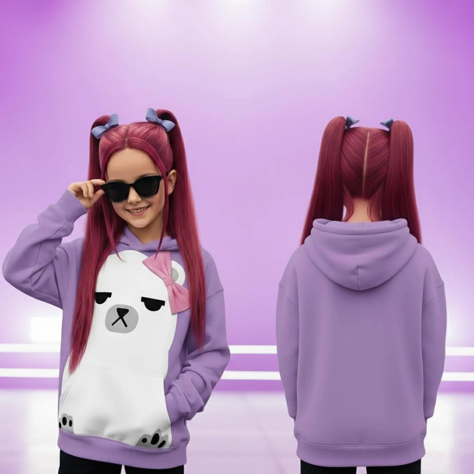 Mira Demon Hunter Cosplay Hoodie, Mira Bear Cosplay Outfit, Huntrix Kpop Movie Cosplay, Cute Birthday Gift for Teen Girl, Daughter