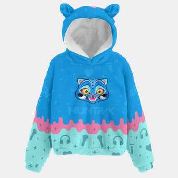 Kids Derpy Tiger Kawaii Cat Ear Hoodie Kpop demon hunters -Inspired Pastel Anime Streetwear-1