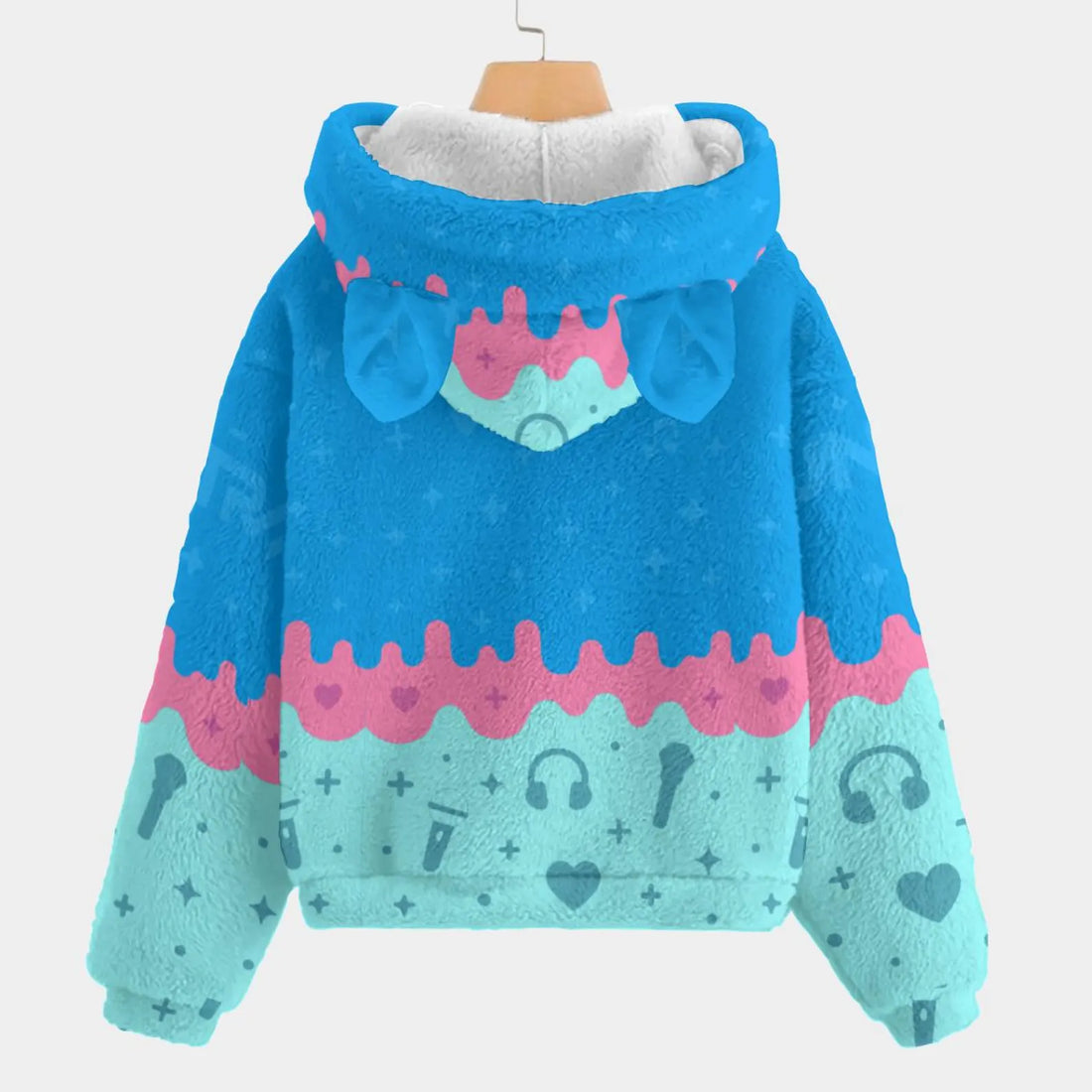 Kids Derpy Tiger Kawaii Cat Ear Hoodie Kpop demon hunters -Inspired Pastel Anime Streetwear-1