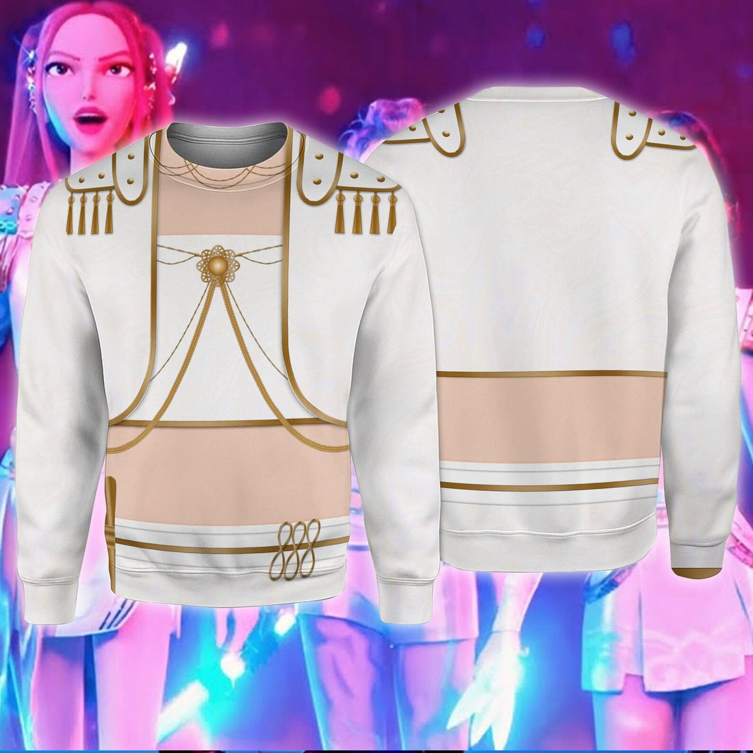 Huntrix Fan Hoodie, Huntrix Girls, Mira Rumi Zoey Halloween Costume, Demon Hunter All Over Print, Gift For Kpop Movie Halloween Cosplay