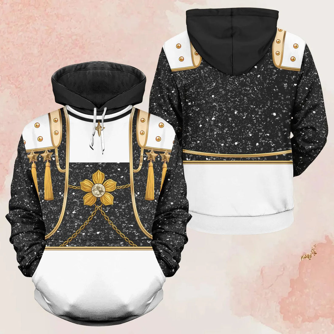 Mira Demon Hunters Black Gold Costume Hoodie, Mira Kpop Costume, Mira Cosplay Shirt, Huntrix Kpop Movie Sweatshirt, Halloween Gift