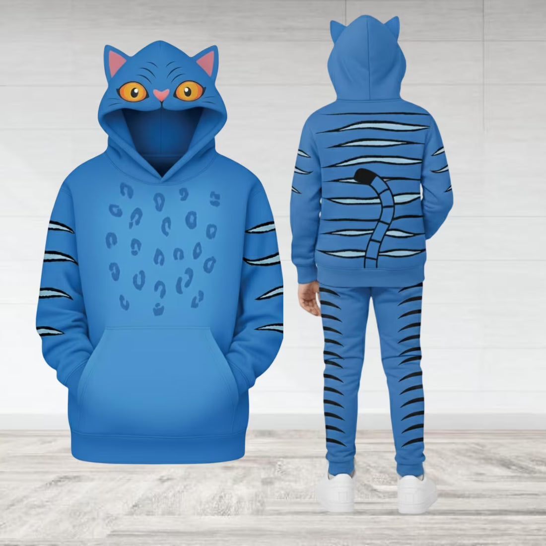 Derpy Tiger Costume Hoodie Jogger, Derpy Tiger Costume Hoodie, Kpop Demon Hunters Tiger Hoodie, Kpop Tiger Hoodie, Halloween Costume