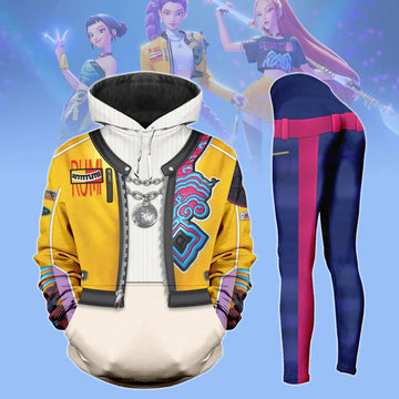 Rumi Kpop Demon Hunters Hoodie, Huntrix Demon Hunters Women Leggings, Rumi Cosplay Costume, Saja Girl Shirt, Halloween Gift For Her