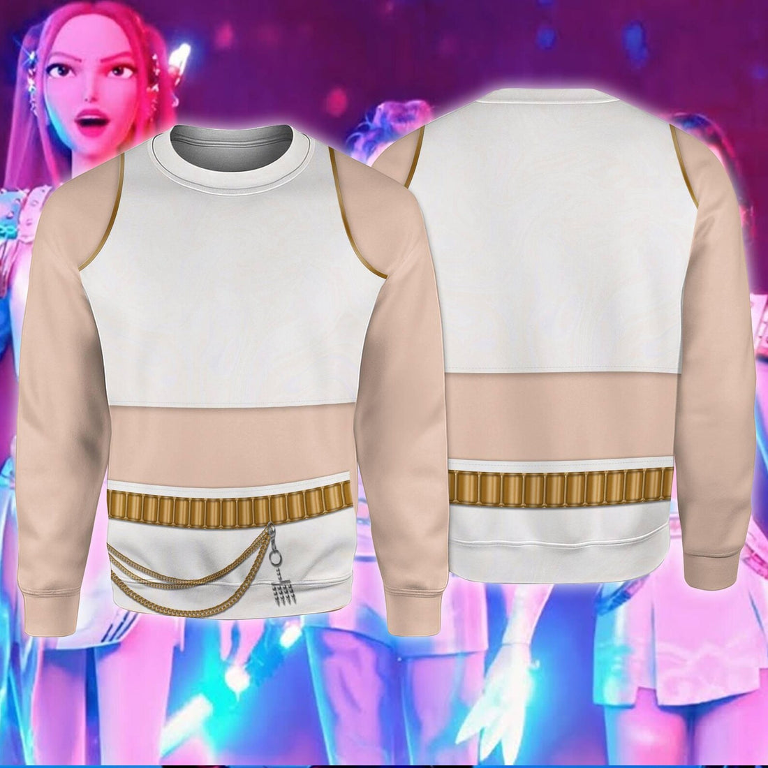 Huntrix Fan Hoodie, Huntrix Girls, Mira Rumi Zoey Halloween Costume, Demon Hunter All Over Print Tee, Gift For Kpop Movie Halloween Cosplay