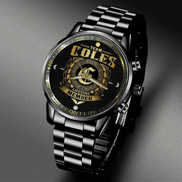 COLES W8 - LIFETIME MEMBER - Black Fashion Watch Custom Your Name, Best Family Gifts