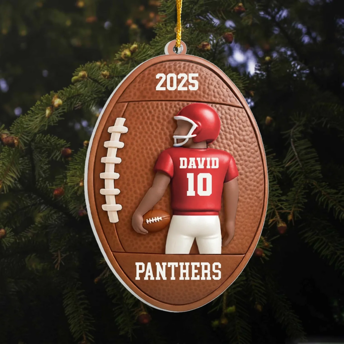 American Football Player Star Athlete Personalized Acrylic Ornament Game Day Souvenir Perfect Football Gift