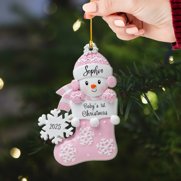 Babys First Christmas Personalized Acrylic Ornament Gift For New Parents