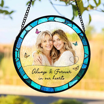The Love We Shared Still Shines Personalized Window Stained Glass Custom Photo Memorial Suncatcher Sympathy Gifts