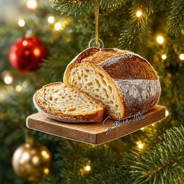 Baking Memories One Loaf At A Time Personalized Acrylic Ornament Custom Baker Name And Year Sourdough Bread Christmas Ornament Bread Lover Gift Home Bakery Keepsake