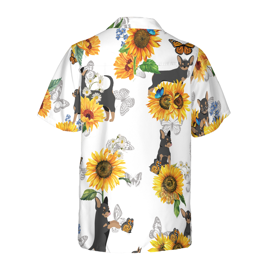Chihuahua Lover With Sunflower Hawaiian Shirt