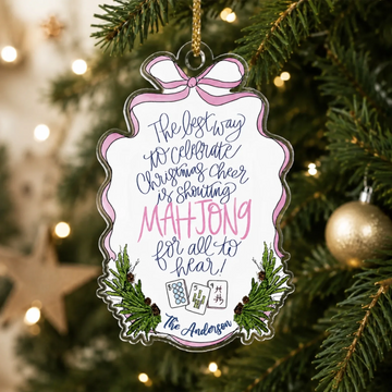 All I Want For Christmas Is One More Game Of Mahjong Personalized Acrylic Ornament Custom Family Ornament Mahjong Lover Christmas Gift