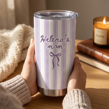 First Mothers Day Full Of Love Joy Personalized Tumbler Gift For New Mom Blue Stripe Future Mom Gift New Baby Gift For Mom