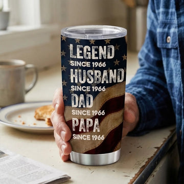 American Legend Husband Dad Papa Personalized Tumbler Gift For Dad Fathers Day Gift American Dad Gift Birthday Gift For Him