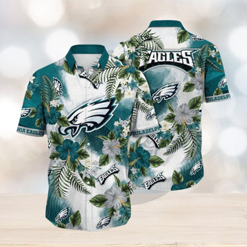 nfl philadelphia eagles hawaii shirt flower trendy floral tops lm3ki