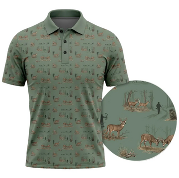 Deer Hunting - Polo Shirt HD05