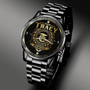 TRACY W8 - LIFETIME MEMBER - Black Fashion Watch Custom Your Name, Best Family Gifts