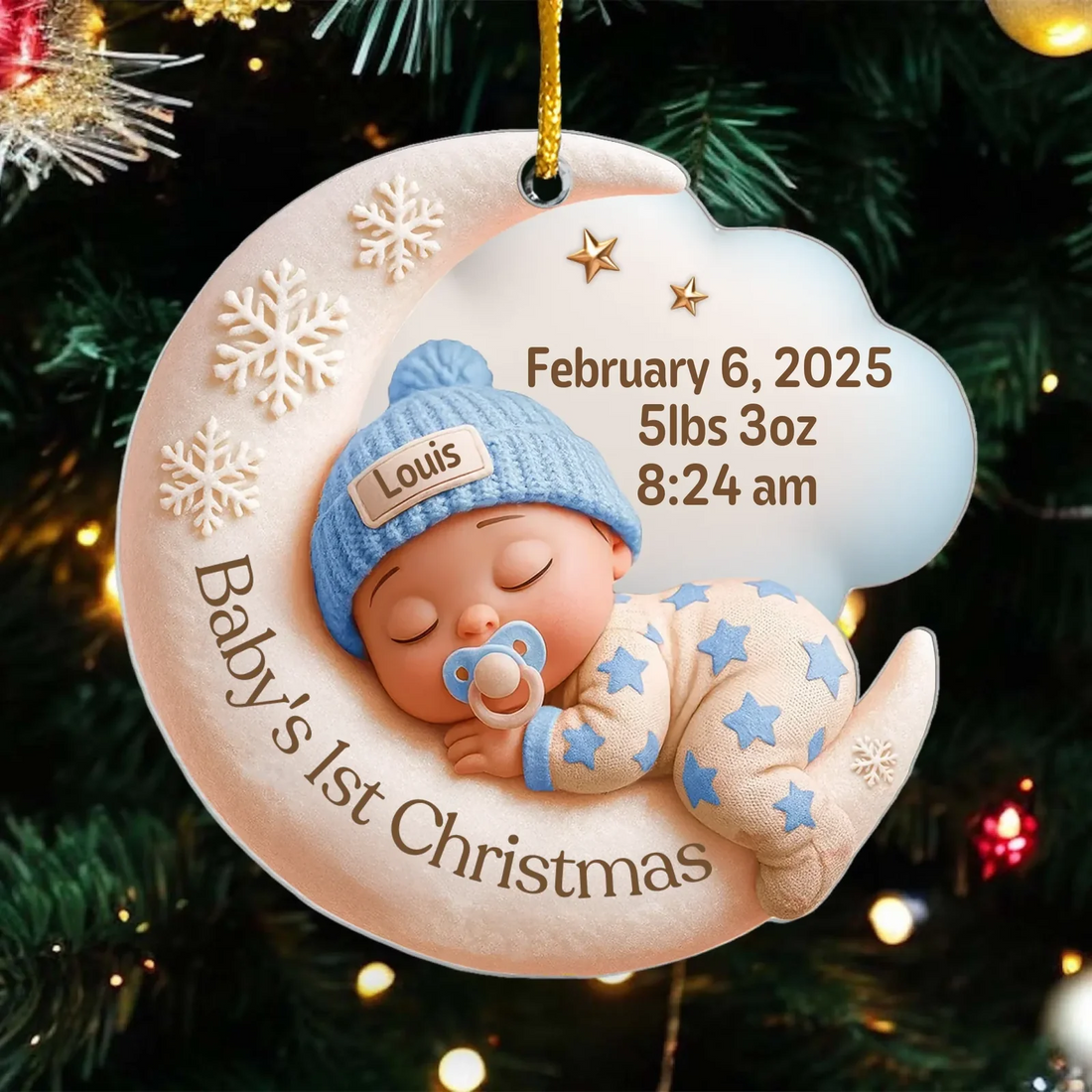 Baby First Christmas Personalized Acrylic Ornament Baby Christmas Gift