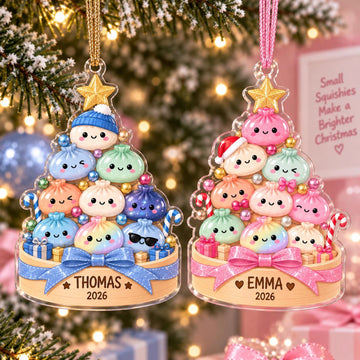 Personalized Squishy Ornament, Custom Name Christmas Ornament, Cute Squishy Lover Gift, Kids Christmas Ornament, Boy Girl Xmas Gift 2026