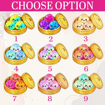 Glitter Dumpling 2D Ornament, Cute Kawaii Dim Sum Christmas Ornament, Steamed Bun Ornament, Food Lover Gift, Funny Dumpling Holiday Ornament