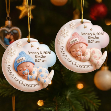 Baby First Christmas Personalized Acrylic Ornament Baby Christmas Gift