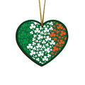 St Patrick's Day Ireland Heart Shamrock Ornaments Irish Ornament, Gifts for Irish, St Patrick Day Ornaments, Lucky Hanging Green Party Decorations