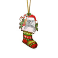 Cute Cat Sock Christmas Ornament, Cat Decor, Cat Gifts, Gifts for Cat Lover, Christmas Ornaments, Christmas Decor, Christmas Tree Decorations