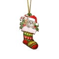 Cute Cat Sock Christmas Ornament, Cat Decor, Cat Gifts, Gifts for Cat Lover, Christmas Ornaments, Christmas Decor, Christmas Tree Decorations