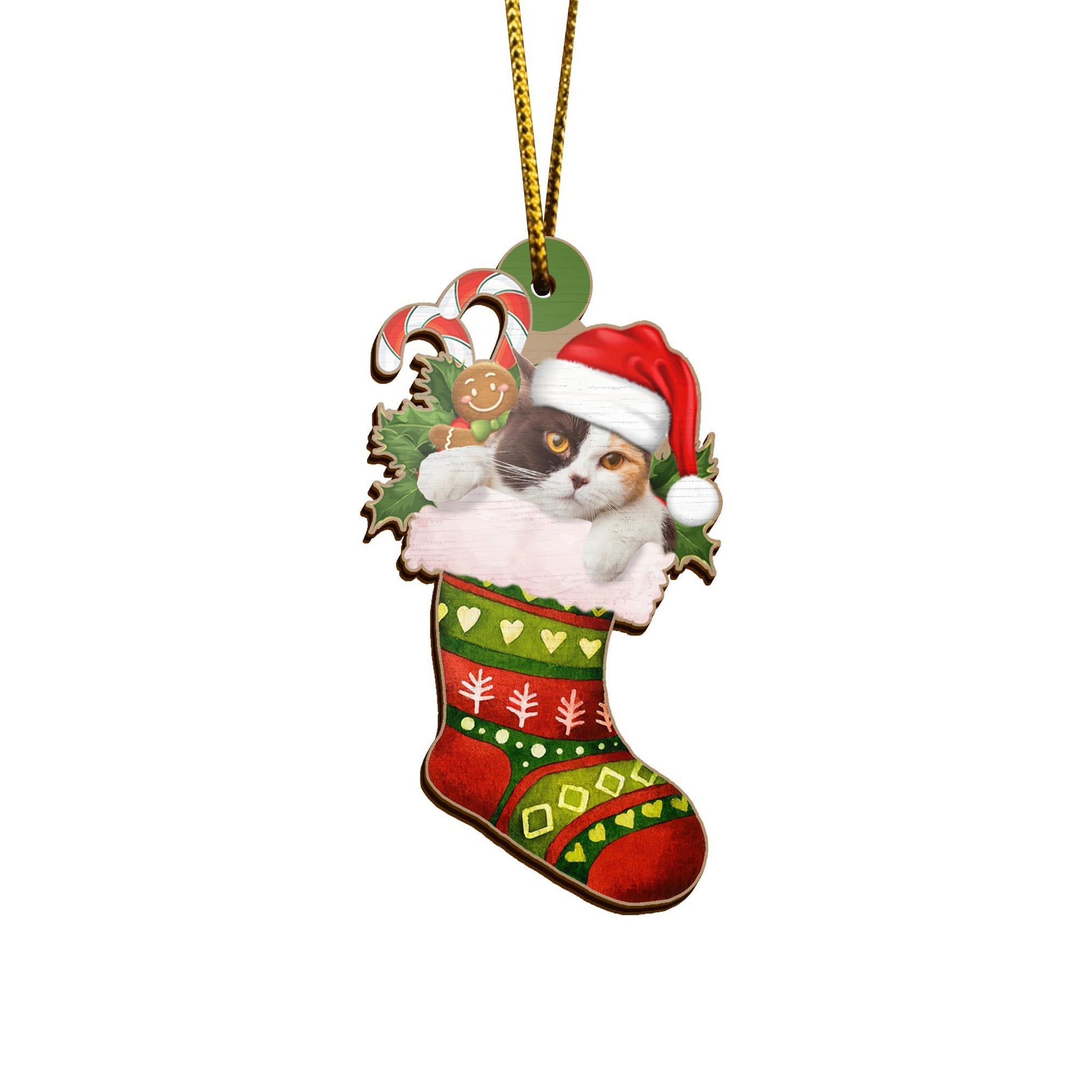 Cute Cat Sock Christmas Ornament, Cat Decor, Cat Gifts, Gifts for Cat Lover, Christmas Ornaments, Christmas Decor, Christmas Tree Decorations