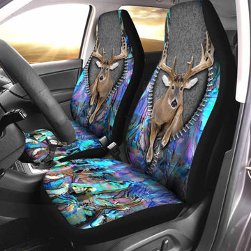 Funny Front Car Seat Cover For Men Women, Get In Sit Down, Hunting Seat Covers With 3D Pattern