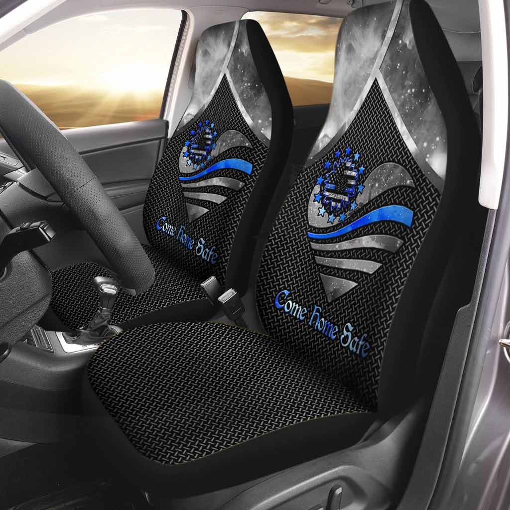 Front Car Seat Cover For Police, Come Home Safe, Police Officer Seat Covers For Auto Car