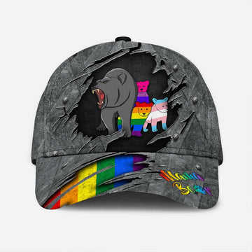 Mama Bear Baseball Cap Hat Lgbt Support Cap With Printed Vent Holes Lgbt Cap Hat