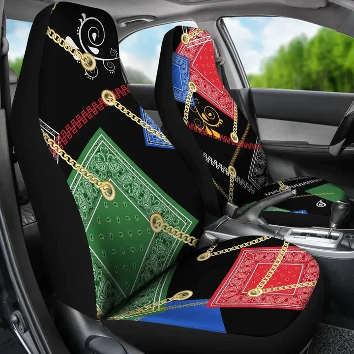 Abstract Harmony Bandanas Colorful Pattern Printed Car Seat Covers