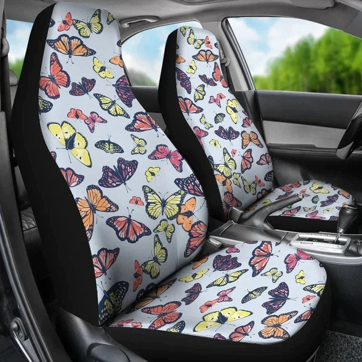 Aesthetic Spring Butterfly Pattern Design Printed Car Seat Covers